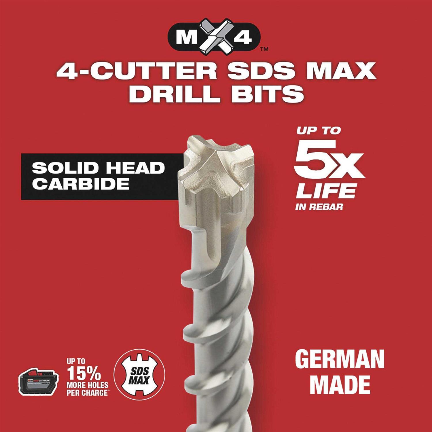 Milwaukee 48-20-3988 SDS-Max Bit 1-1/2 in. x 23 - Image 4