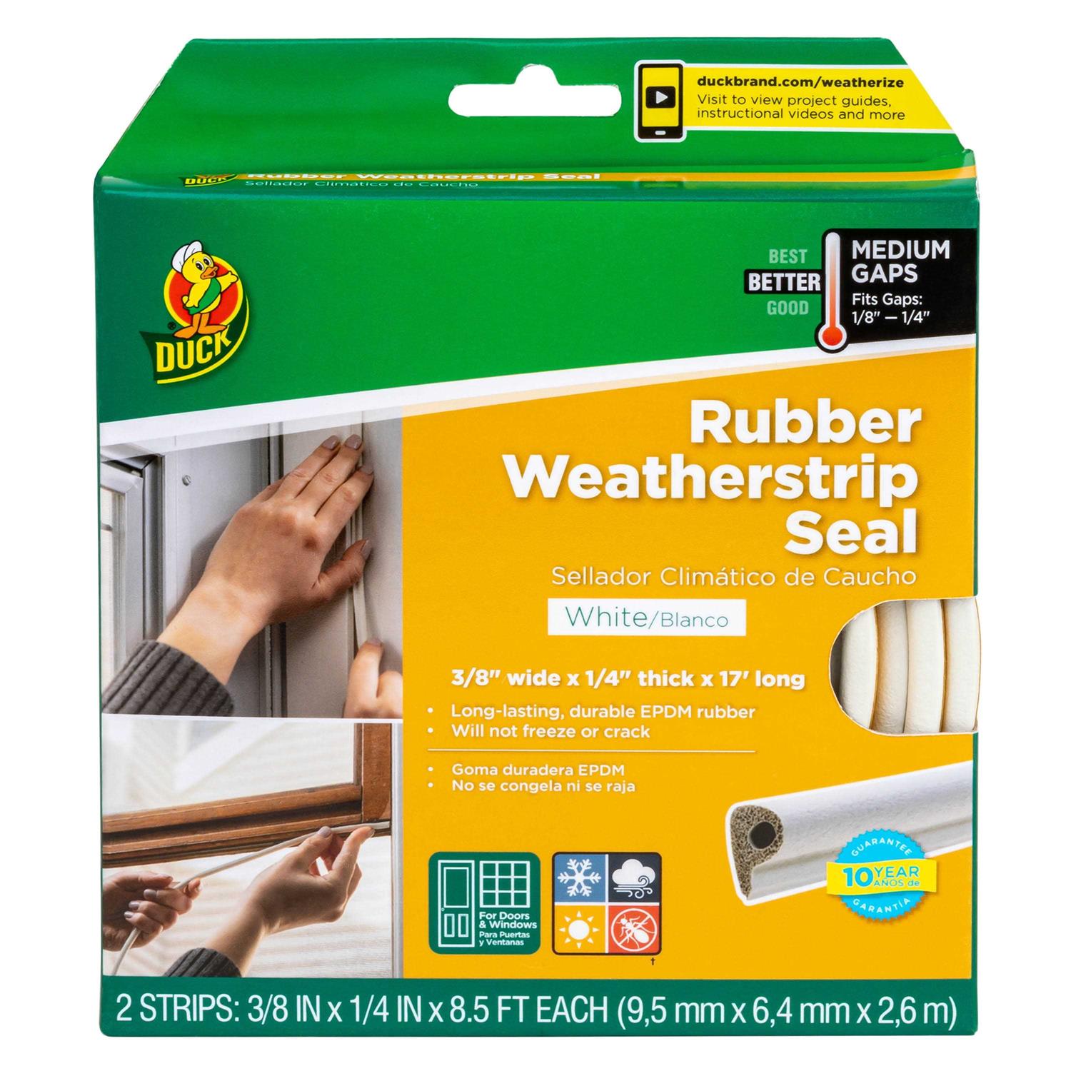 Duck Brand Heavy-Duty Large Gap Rubber Weatherstrip Seal