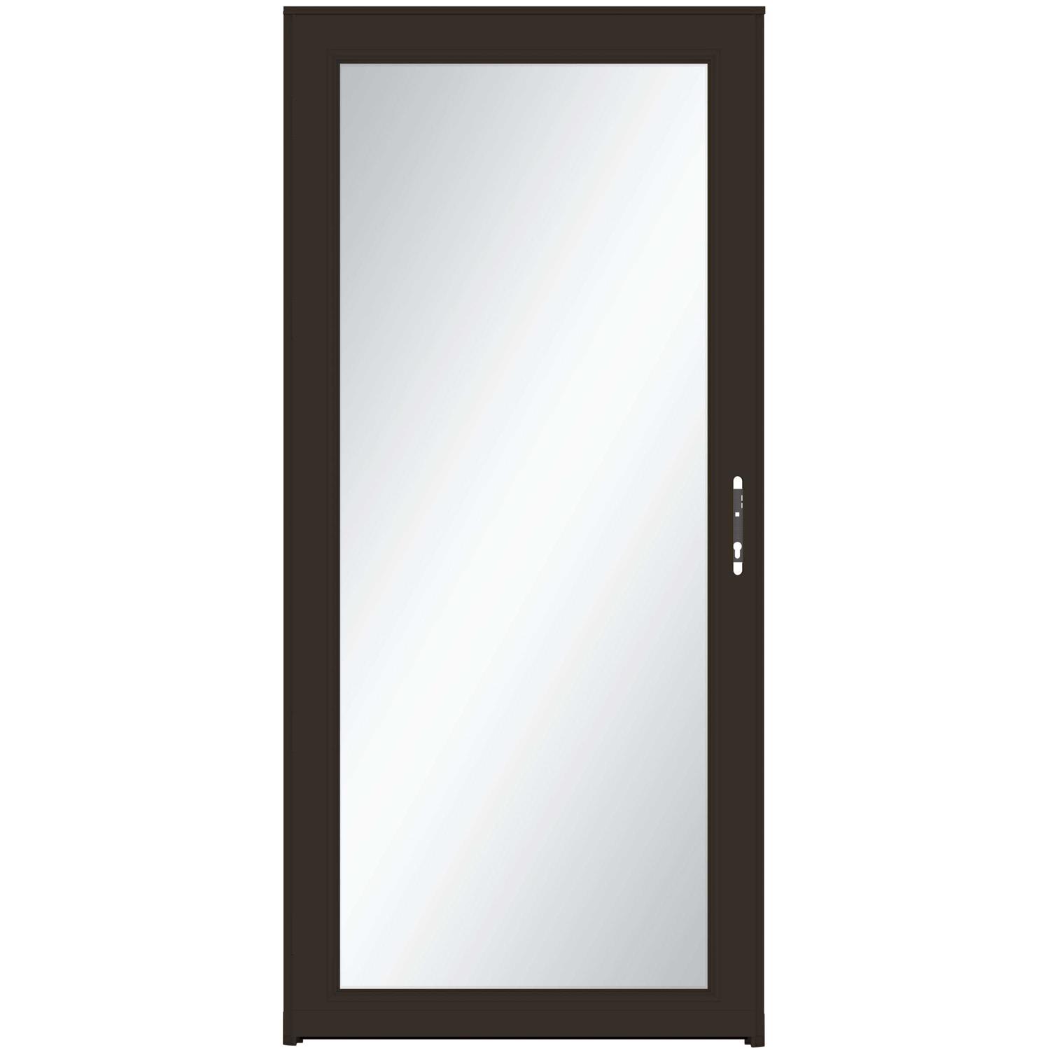 Larson Signature Selection 36-in x 81-in Black Full-view Aluminum Storm Door