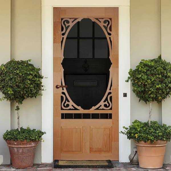 Kimberly Bay Clarington Unfinished Wood Slab Screen Door - Image 5