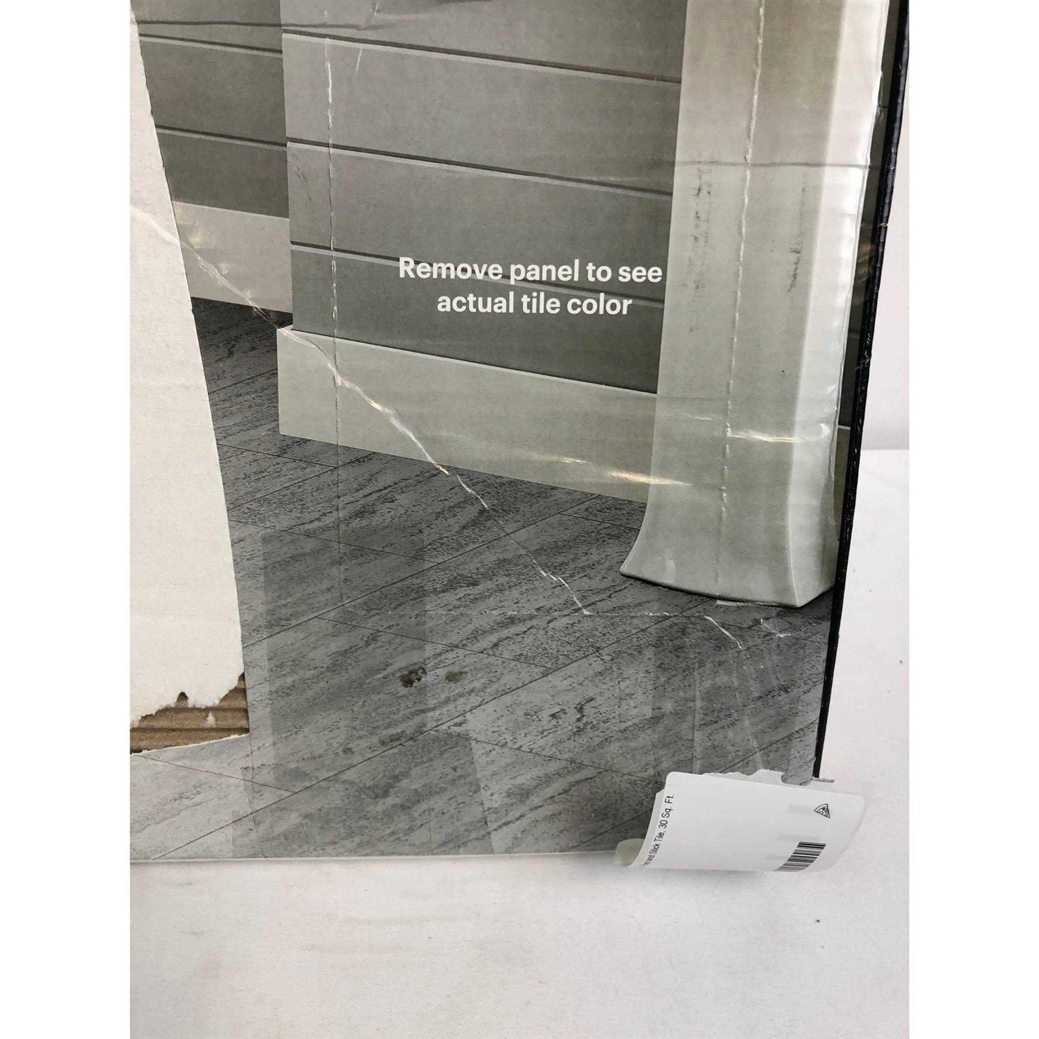 Armstrong 12x24 Gray Travertine Vinyl Peel and Stick Tile - Image 5