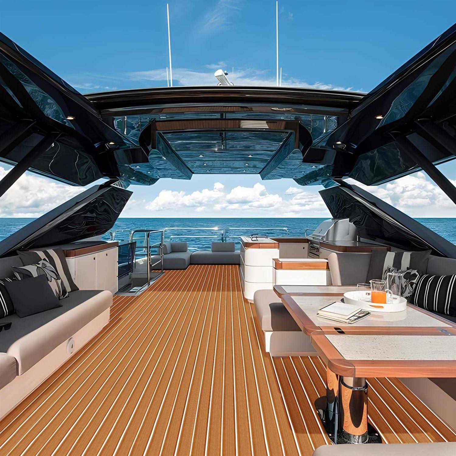 KXKZREN Self-Adhesive EVA Foam Decking Sheet Pad Anti-Skid Faux Teak Synthetic Yacht Marine Boat Flooring Mat Accessories - Image 2