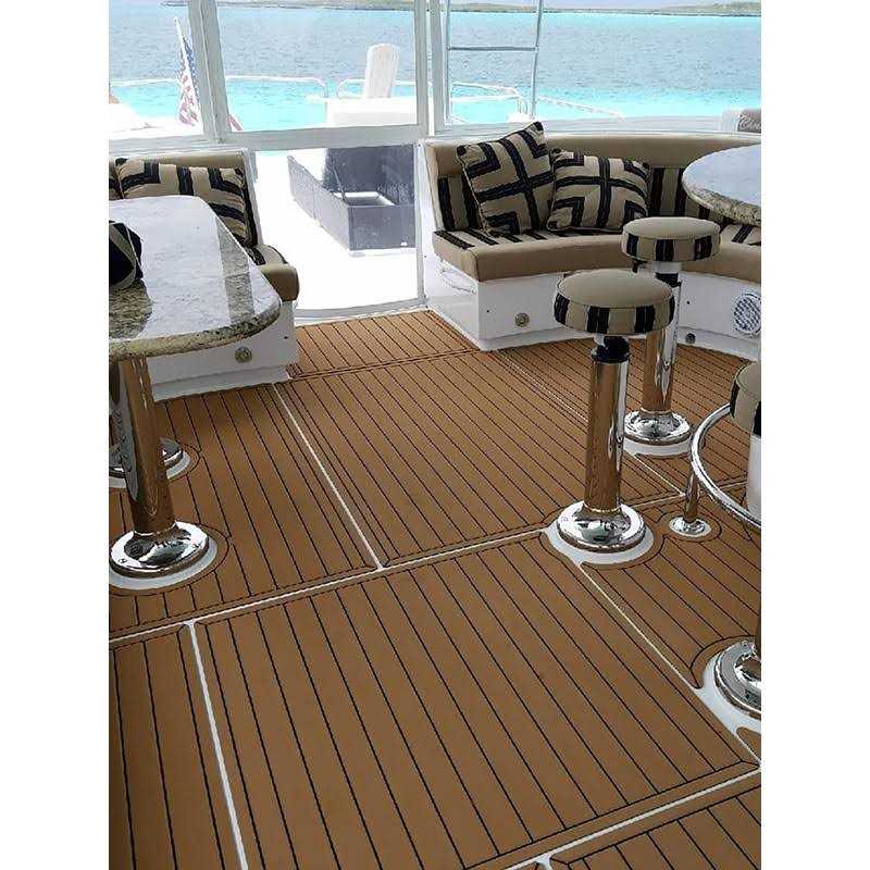 KXKZREN Self-Adhesive EVA Foam Decking Sheet Pad Anti-Skid Faux Teak Synthetic Yacht Marine Boat Flooring Mat Accessories - Image 4