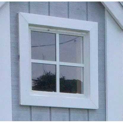Unknown Square Shed Window 12' X 12' White Flush Mount Playhouse Windows Chicken Coop Windows - Image 5