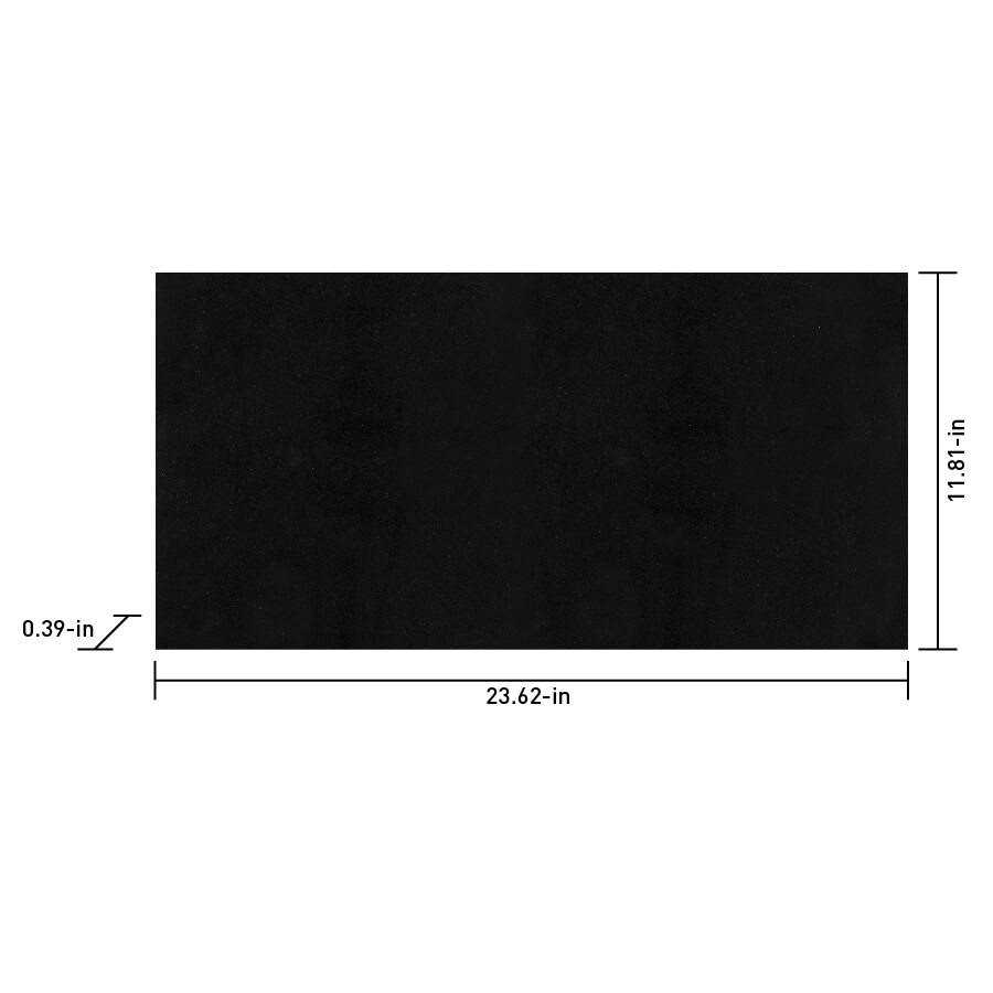 Satori Absolute Black 12-in x 12-in Polished Natural Stone Granite Floor and Wall Tile - Image 2
