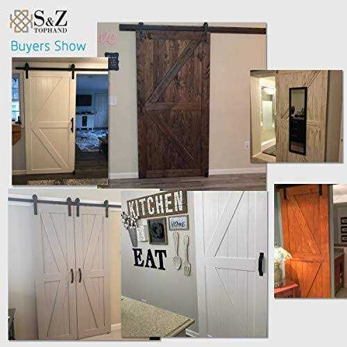 Barn Door 20-60in Unfinished British Brace Barn Door/Country Style/Solid Wood/Sliding Door/Durable S&Z TOPHAND - Image 5