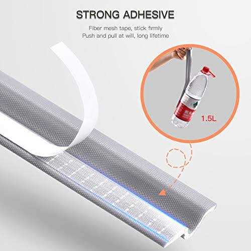 Mopms Draft Stopper Sweep Door Weatherproofing Stripping Window Seal Strip Self-adhisive Soundproof Seal Strip Cuttable Window Weather Stripping Lengt - Image 2