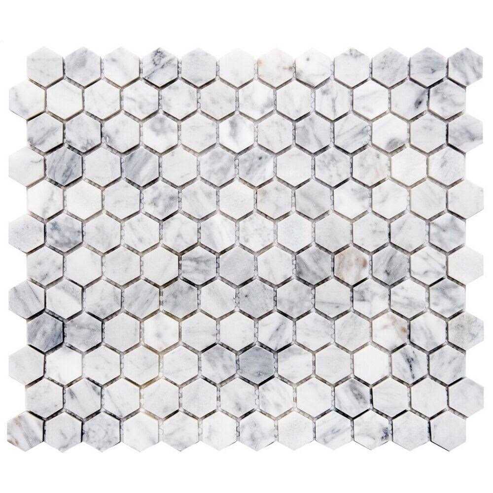 Santorini 12 x 12 Marble Honeycomb Mosaic Wall & Floor Tile The Tile Life