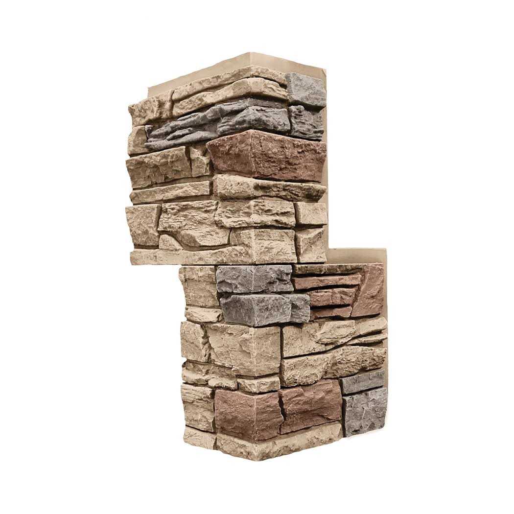 GenStone Faux Stacked Stone 90 Degree Outside Corner