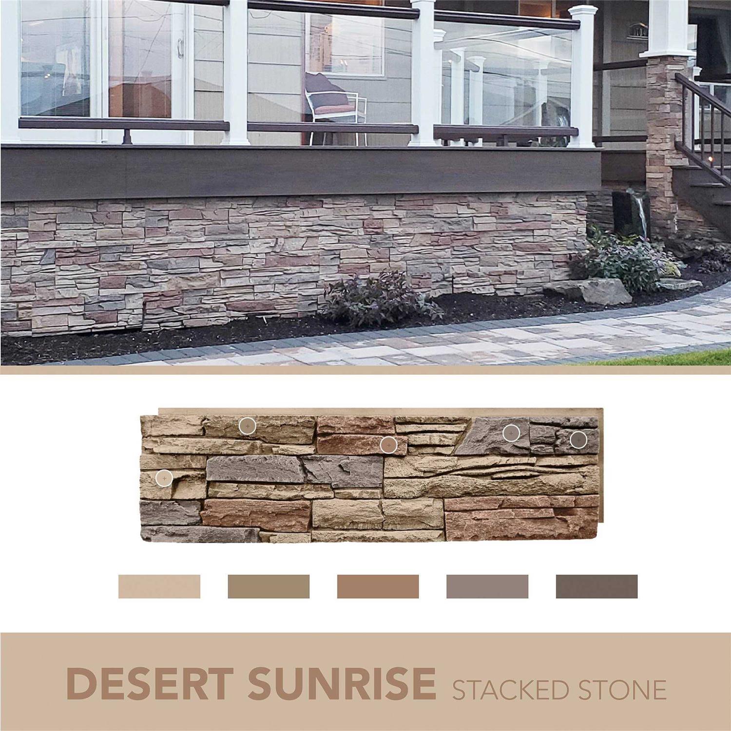 GenStone Faux Stacked Stone 90 Degree Outside Corner - Image 2