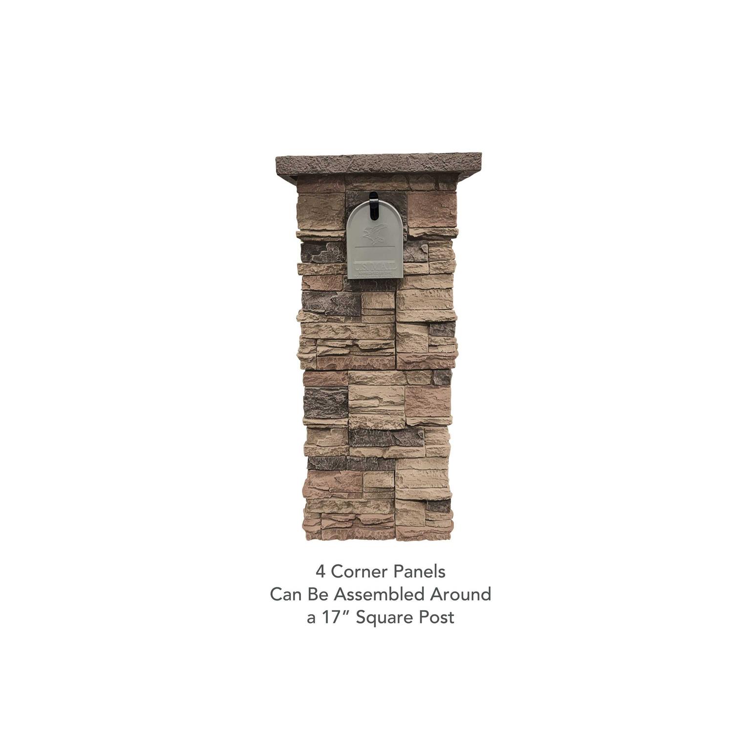 GenStone Faux Stacked Stone 90 Degree Outside Corner - Image 3