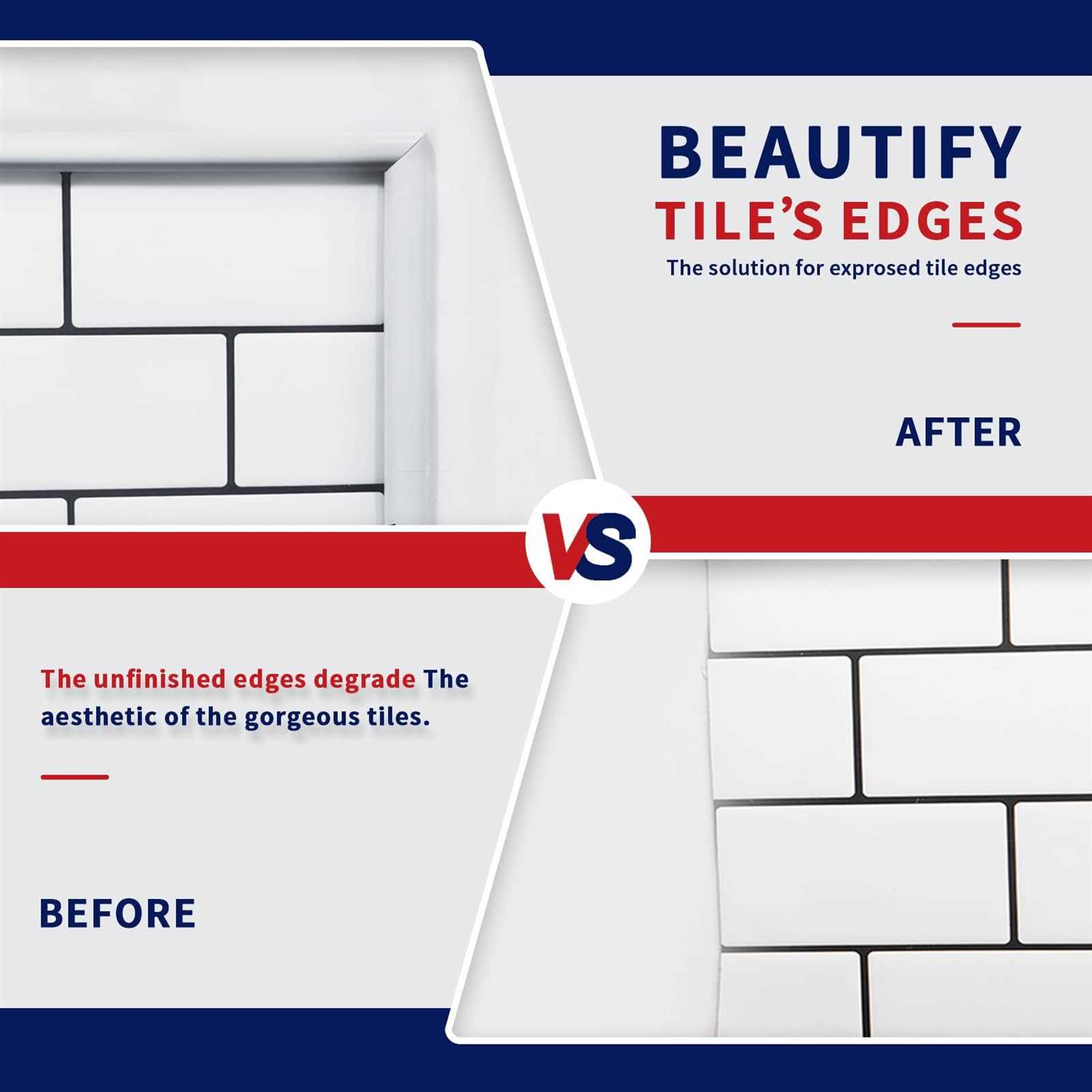 Art3dwallpanels 10 Ft Flexible Peel and Stick Trim Molding for Backsplash Tile Edge - Image 5