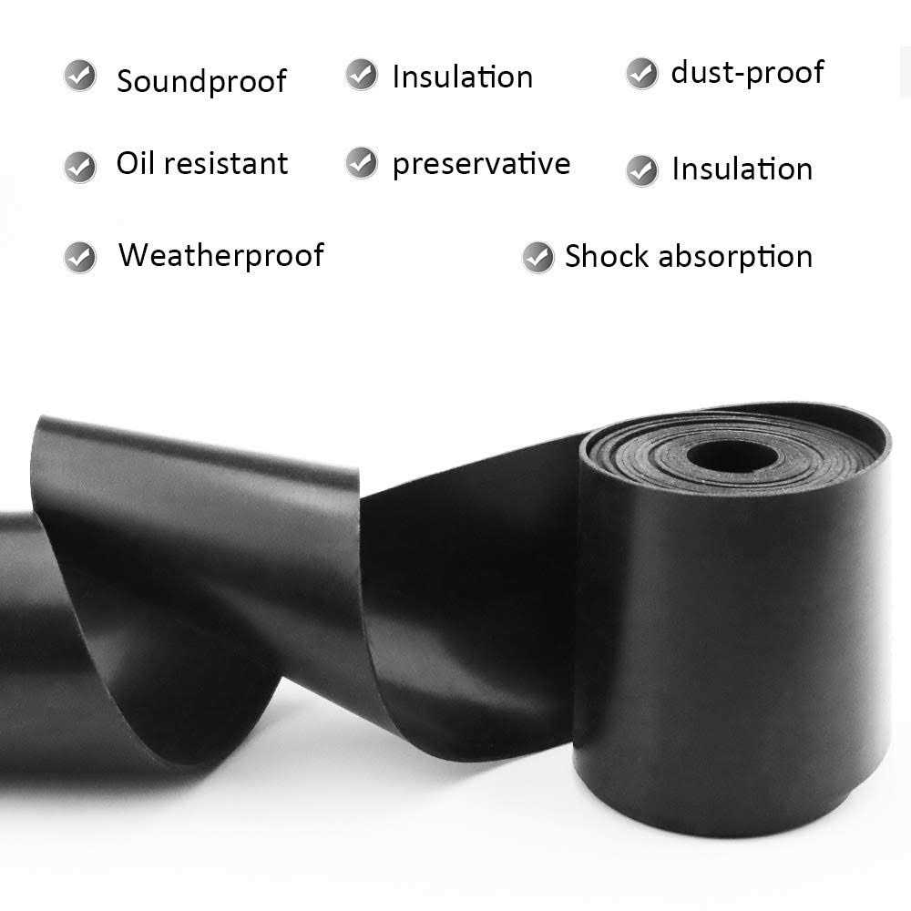 VUAOHIY Neoprene Rubber Strips Solid Rubber Rolls Neoprene Solid Rubber Sheet for DIY Gasket - Image 4