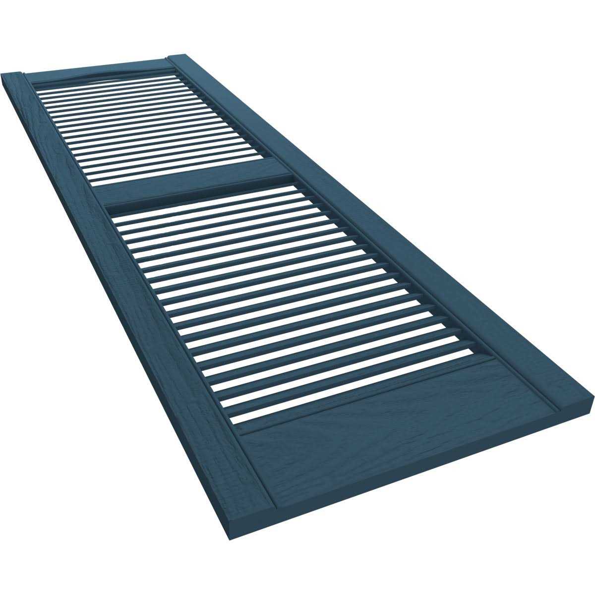 Builders Edge 14.5W in. Louvered Vinyl Shutters - Image 4