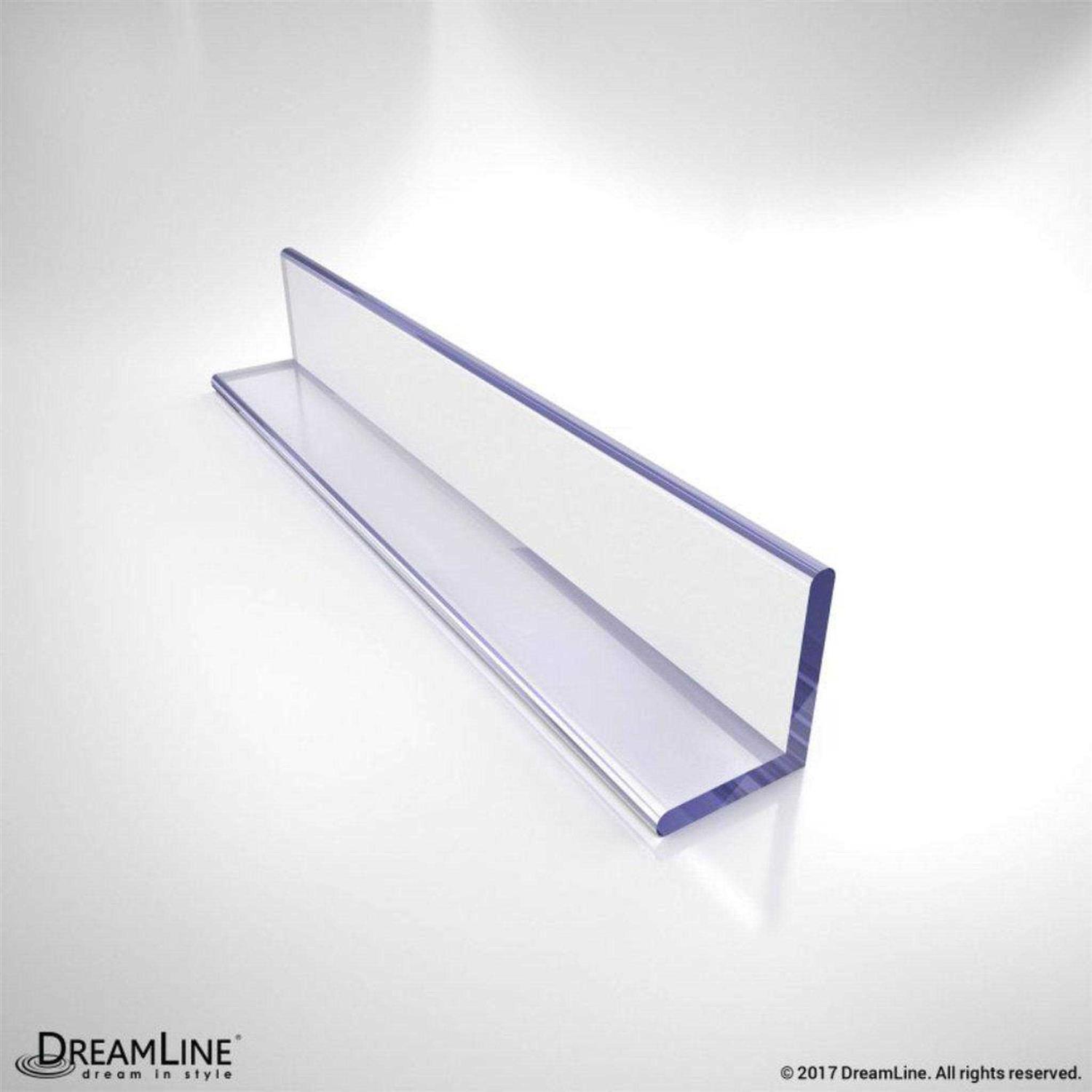 DreamLine 80 in. L Clear L-Strike with Adhesive Backing for 3/8 in. Glass Shower Door