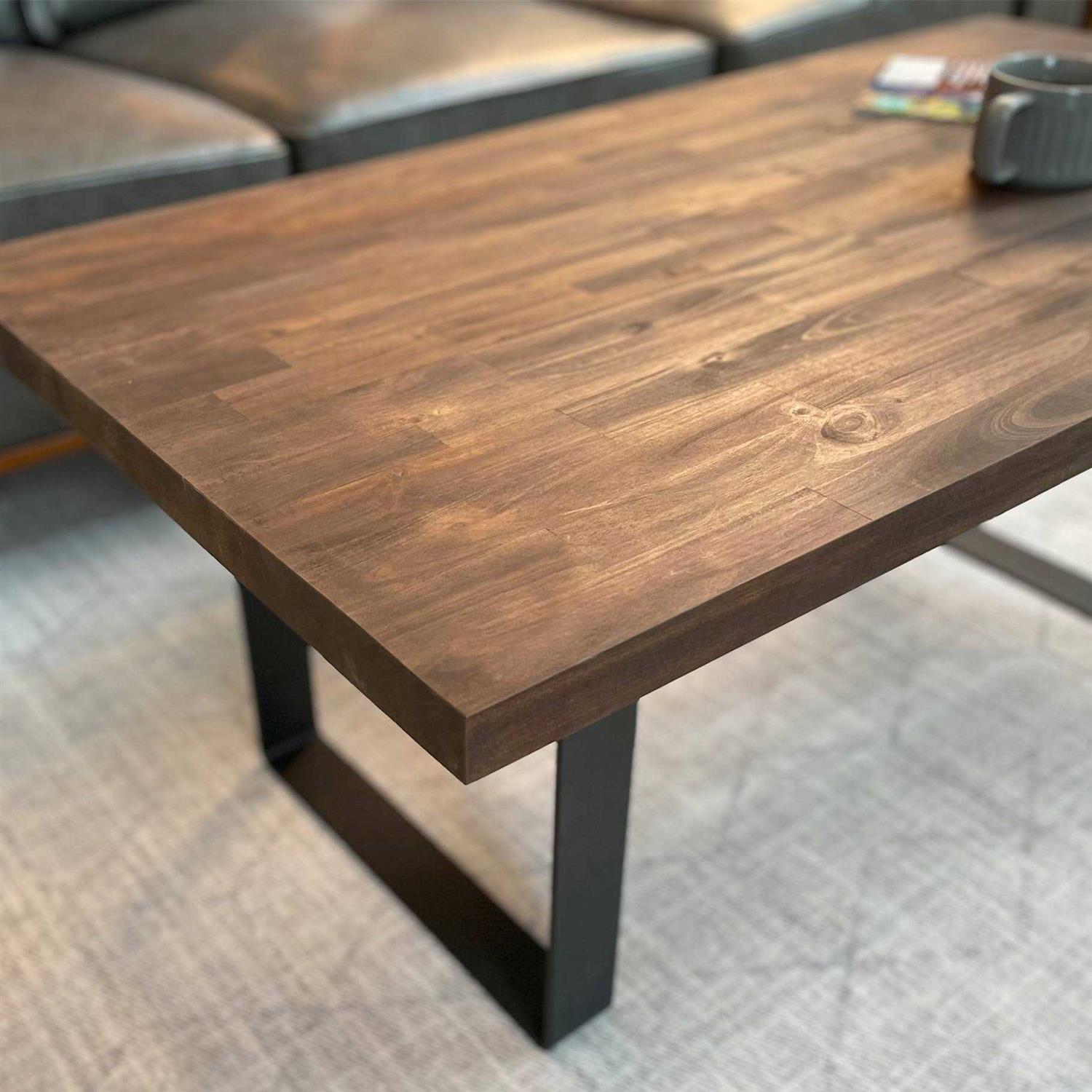 allen + roth 72-in x 39-in x 1.5-in Espresso Stain Straight Acacia Butcher Block Countertop ARF1539FJACAESP-72 - Image 3