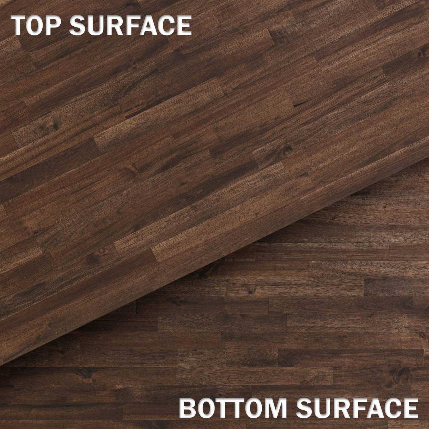 allen + roth 72-in x 39-in x 1.5-in Espresso Stain Straight Acacia Butcher Block Countertop ARF1539FJACAESP-72 - Image 4