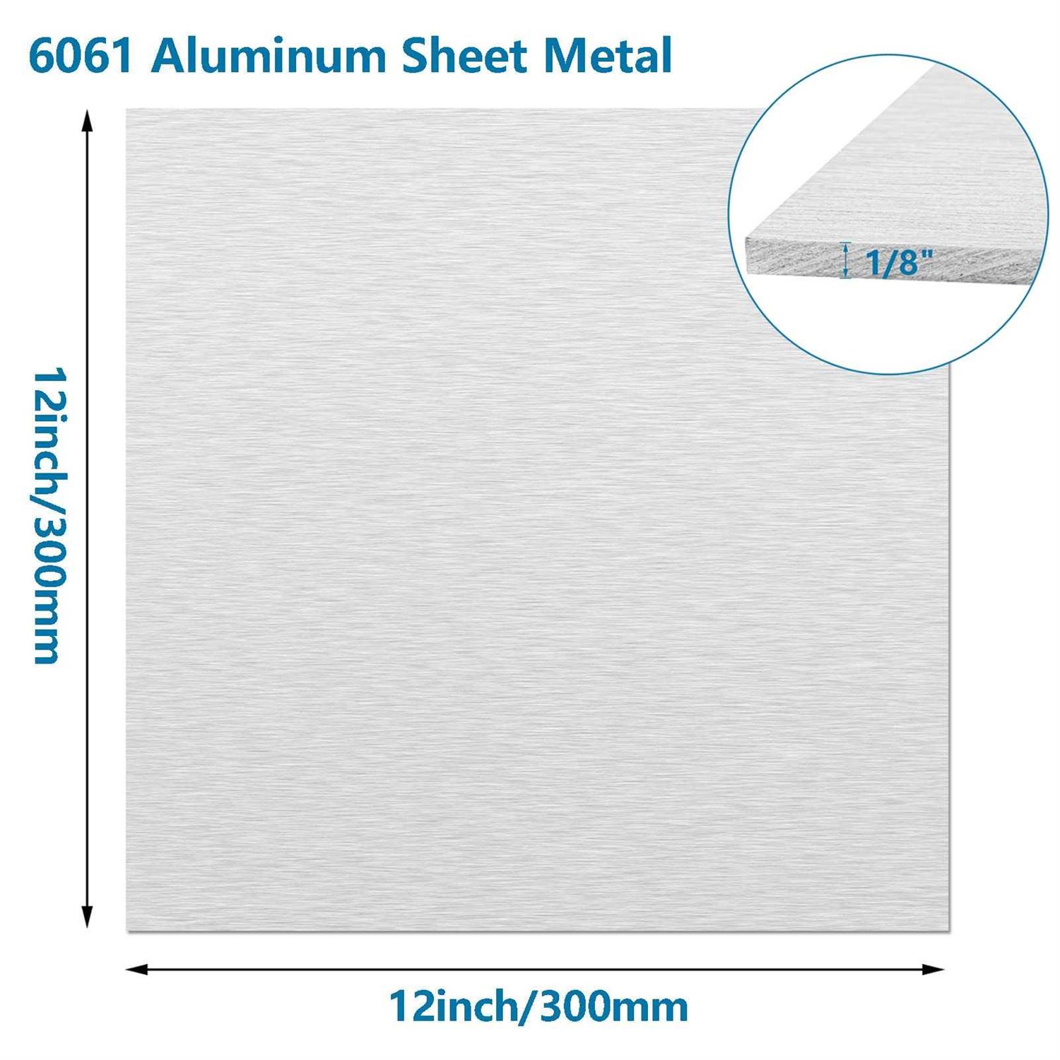 AODESTINY 6061 Aluminum Sheet Metal 12 x Heavy Duty Aluminum Sheets Plates with Protective Film - Image 3