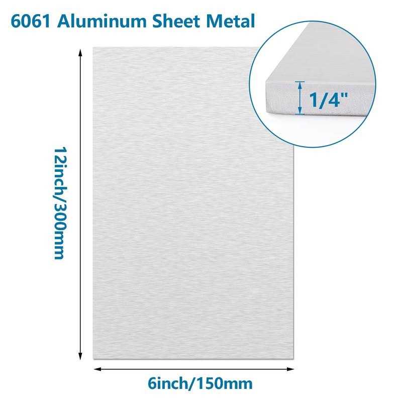 AODESTINY 6061 Aluminum Sheet Metal 12 x Heavy Duty Aluminum Sheets Plates with Protective Film - Image 4