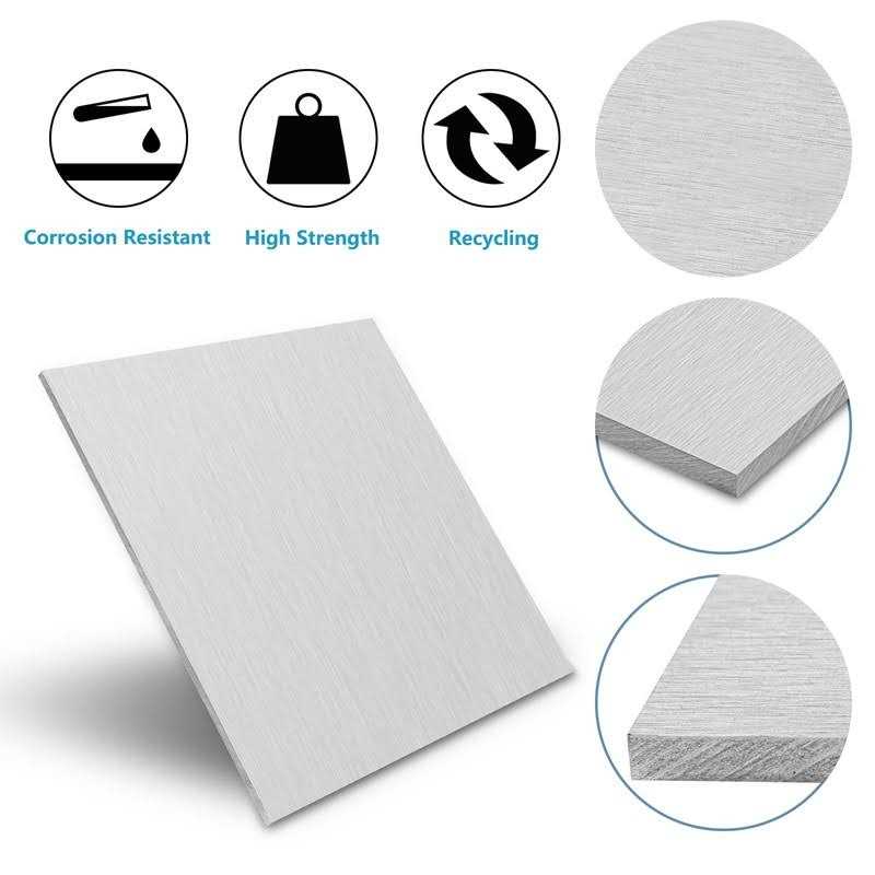 AODESTINY 6061 Aluminum Sheet Metal 12 x Heavy Duty Aluminum Sheets Plates with Protective Film - Image 5