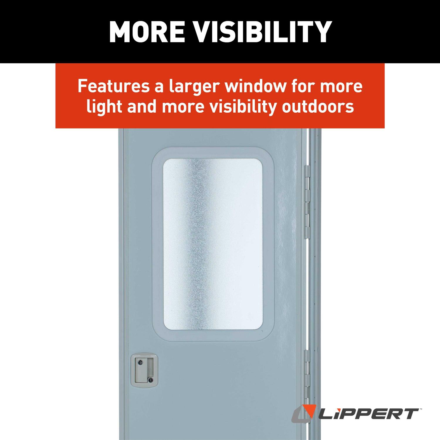 Lippert V000042628 24In X 70In Rh Square Entry Door Polar White - Image 5