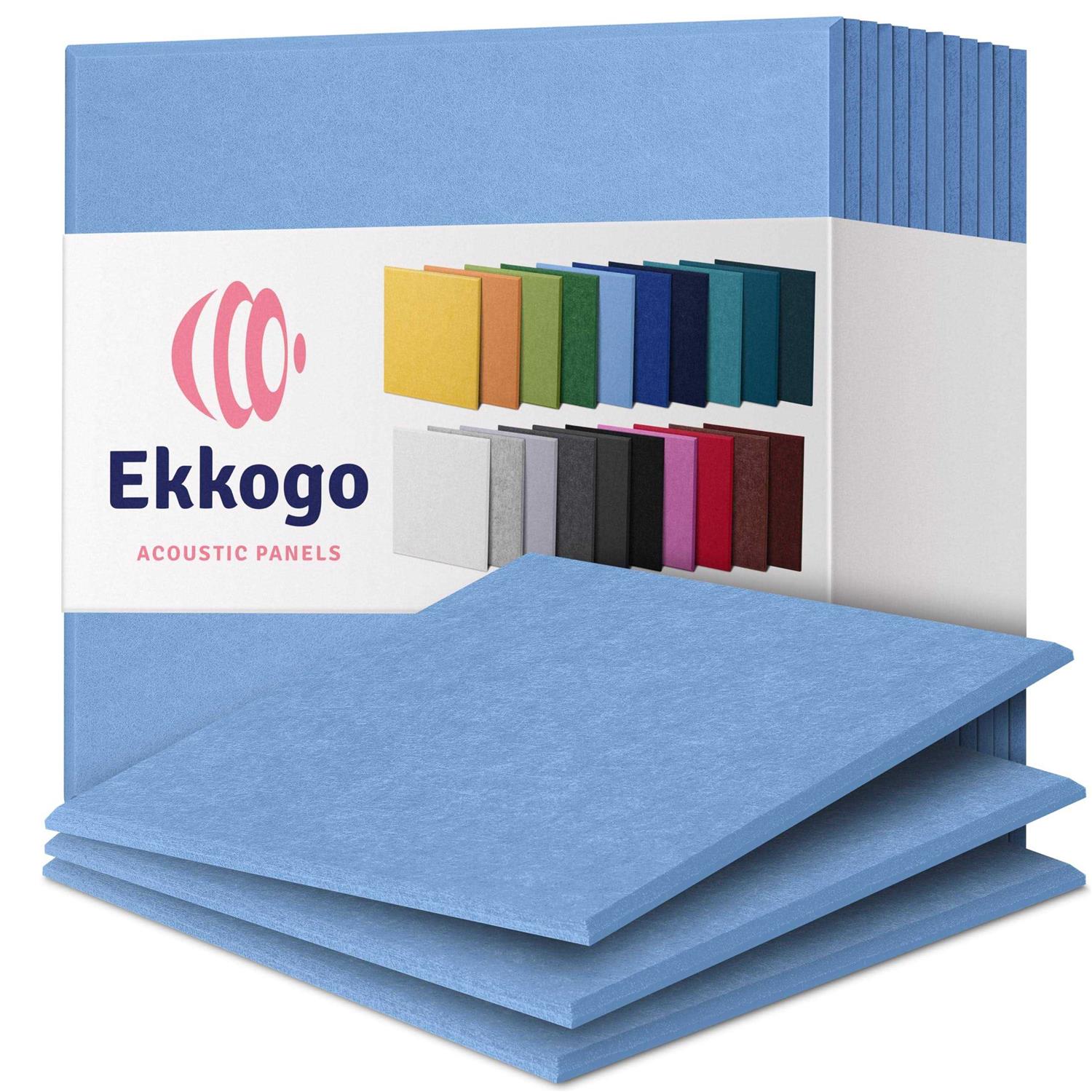 Ekkogo Acoustic Panels 12-Pack Soundproof Wall Panels X0.4'' Sound Panels High Density Sound Dampening Panels