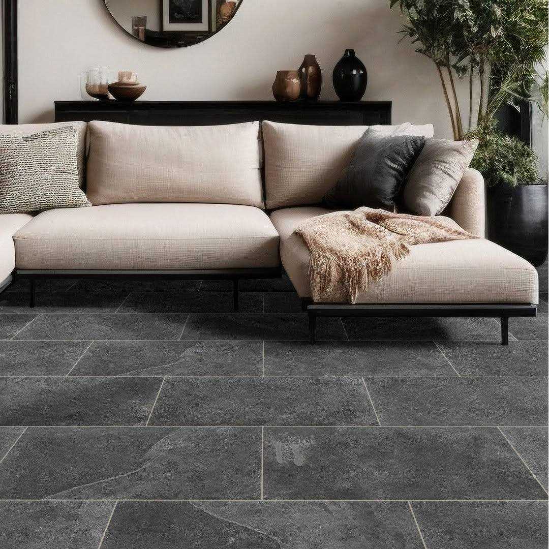 MSI Montauk Black 12 x 24 Gauged Slate Floor and Wall Tile - Image 2