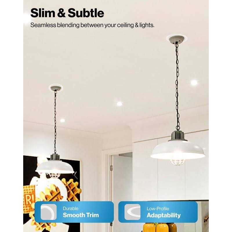 Sunco Lighting White Goof/Trim Ring 6 Inch Recessed - Image 3