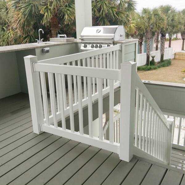 Weatherables Naples 3 ft. H x 8 ft. W Vinyl Railing Kit - Image 3