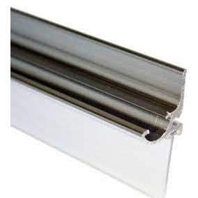 Gordon Glass 25 Chrome Framed Shower Door Replacement Drip Rail with Vinyl Sweep and Pre-applied Mounting Tape - Image 2