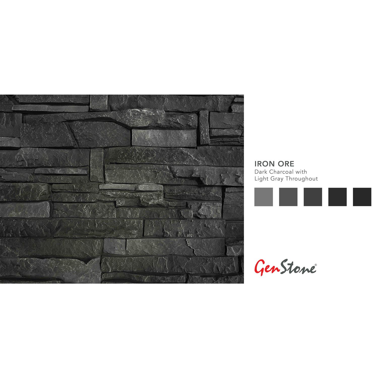 GenStone Iron Ore 12 Corner Panel Left Stacked Stone G2SSIOCPL - Image 4
