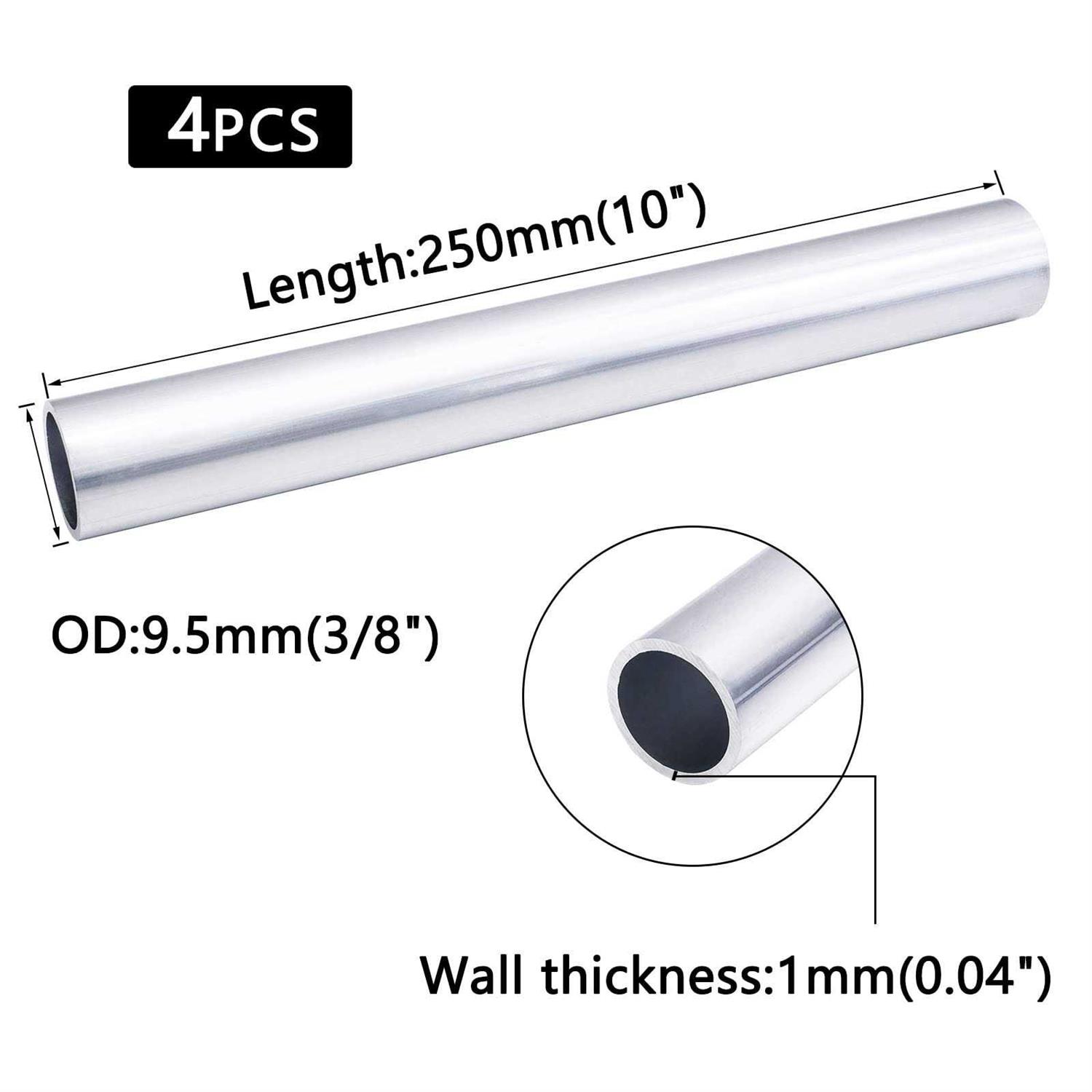 Tynulox 6061 Aluminum Tubing OD Seamless Aluminum Round Tube Wall x Length Metal Straight Pipe for Diy - Image 4