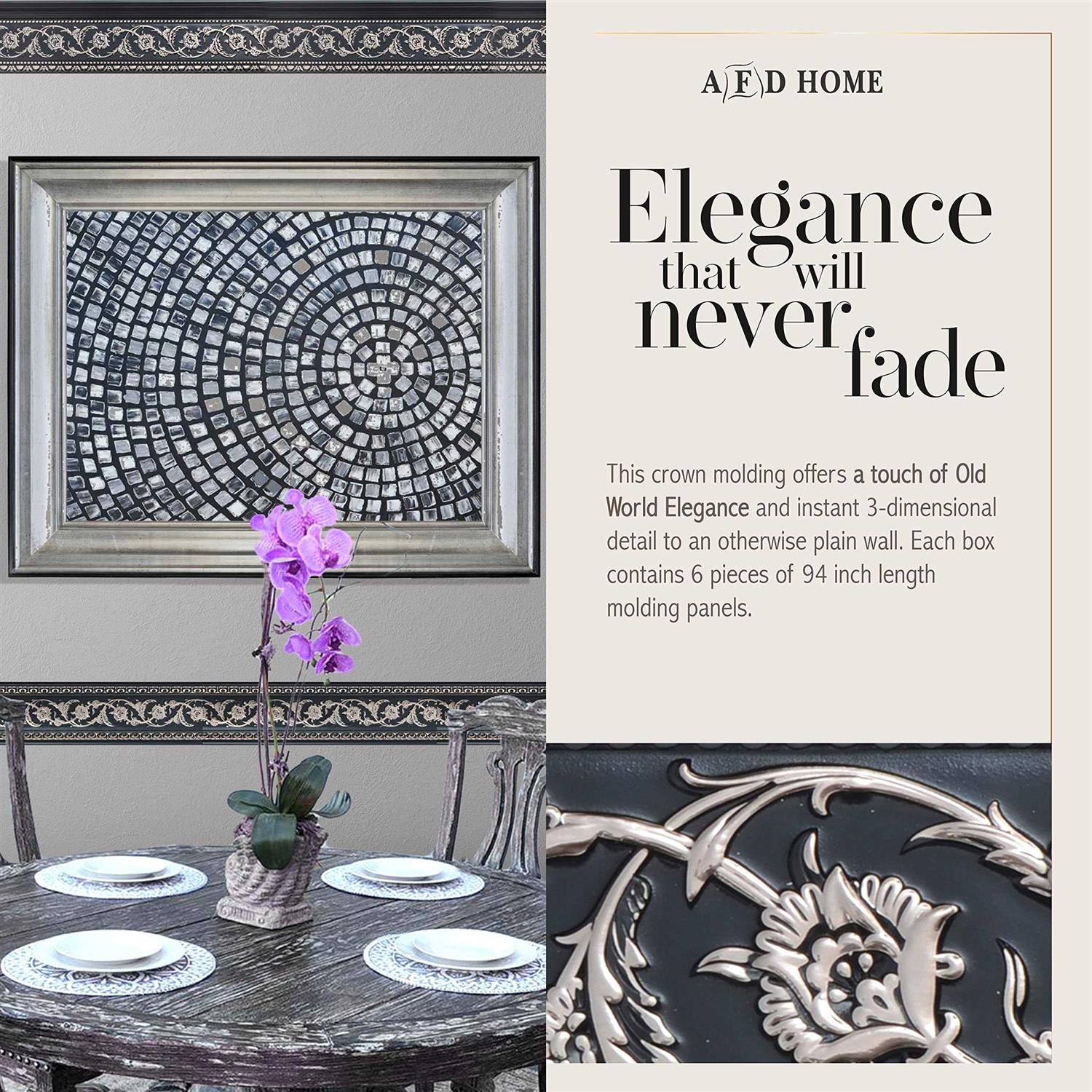 Afd Floral Crown Moulding 94 Inch - Image 3