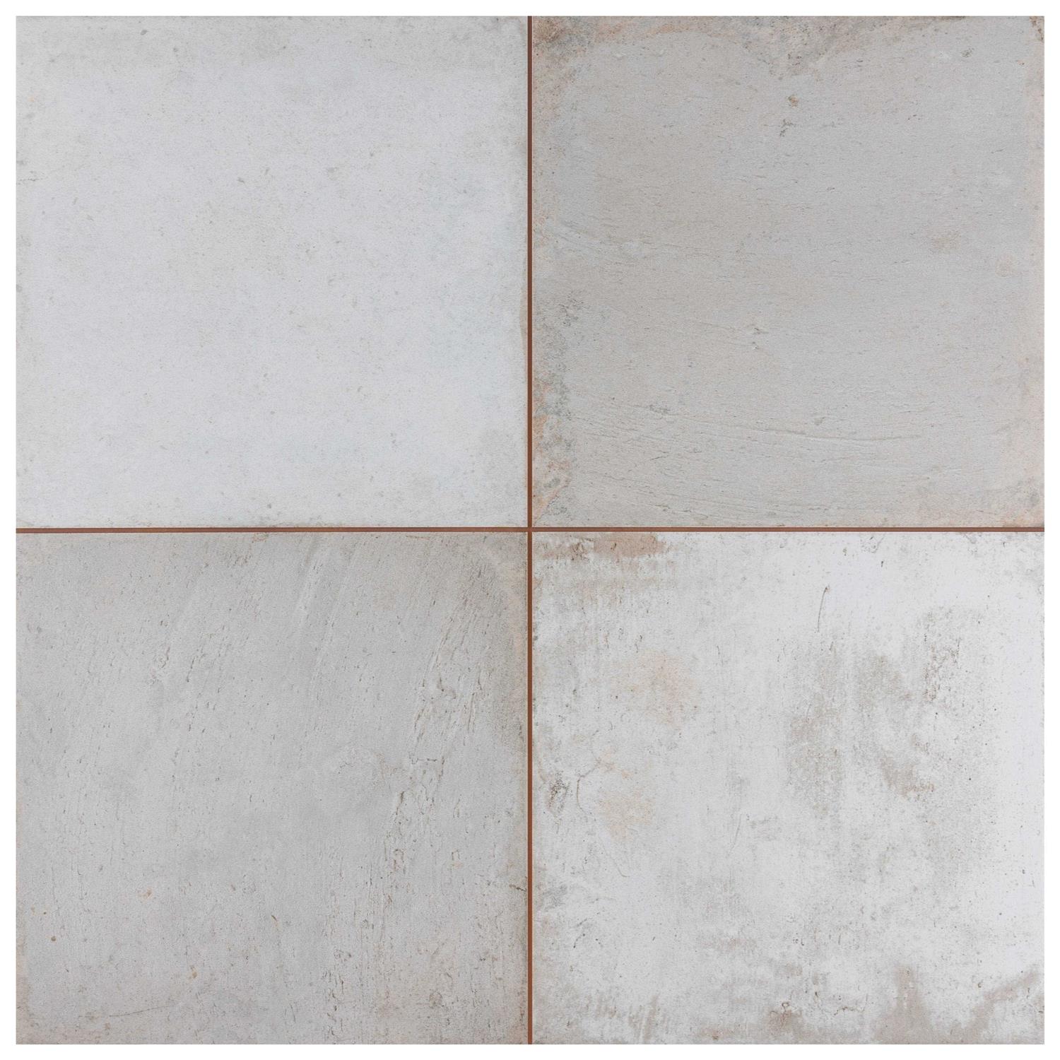 Merola Tile Kings Clay Checker Silver 17.63 x 17.63 Ceramic Floor and Wall Tile - Image 2
