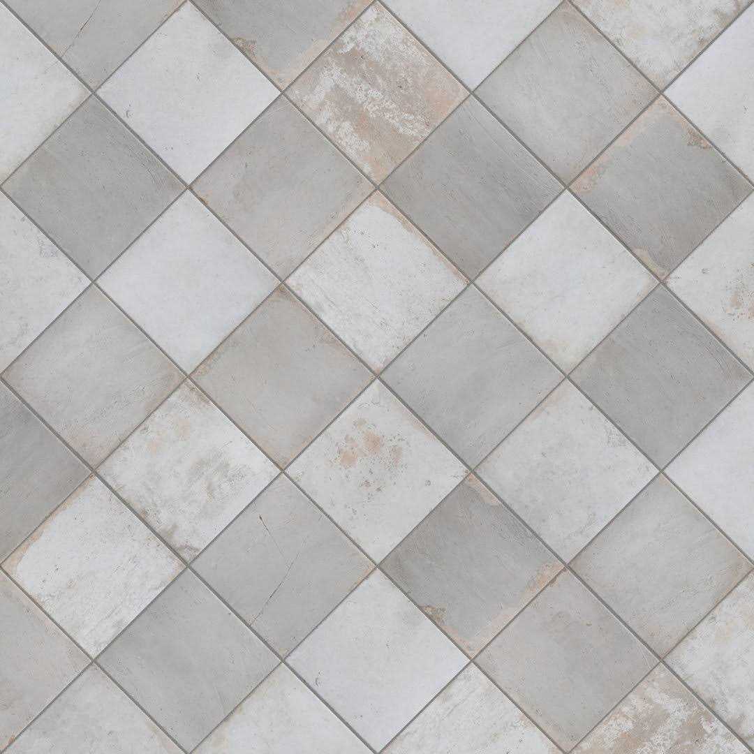 Merola Tile Kings Clay Checker Silver 17.63 x 17.63 Ceramic Floor and Wall Tile - Image 5