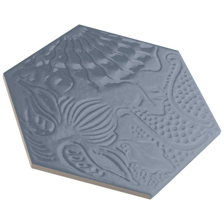 Merola Tile Gaudi Lux Hex Black 8.63 x 9.86 Porcelain Floor and Wall Tile - Image 4