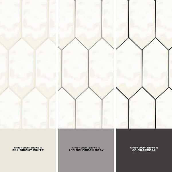 Daltile LuxeCraft White 11 in. x 12 in. Glazed Ceramic Picket Mosaic Tile LC1525PICKHD1P2 - Image 4