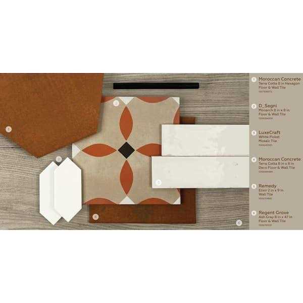 Daltile LuxeCraft White 11 in. x 12 in. Glazed Ceramic Picket Mosaic Tile LC1525PICKHD1P2 - Image 5