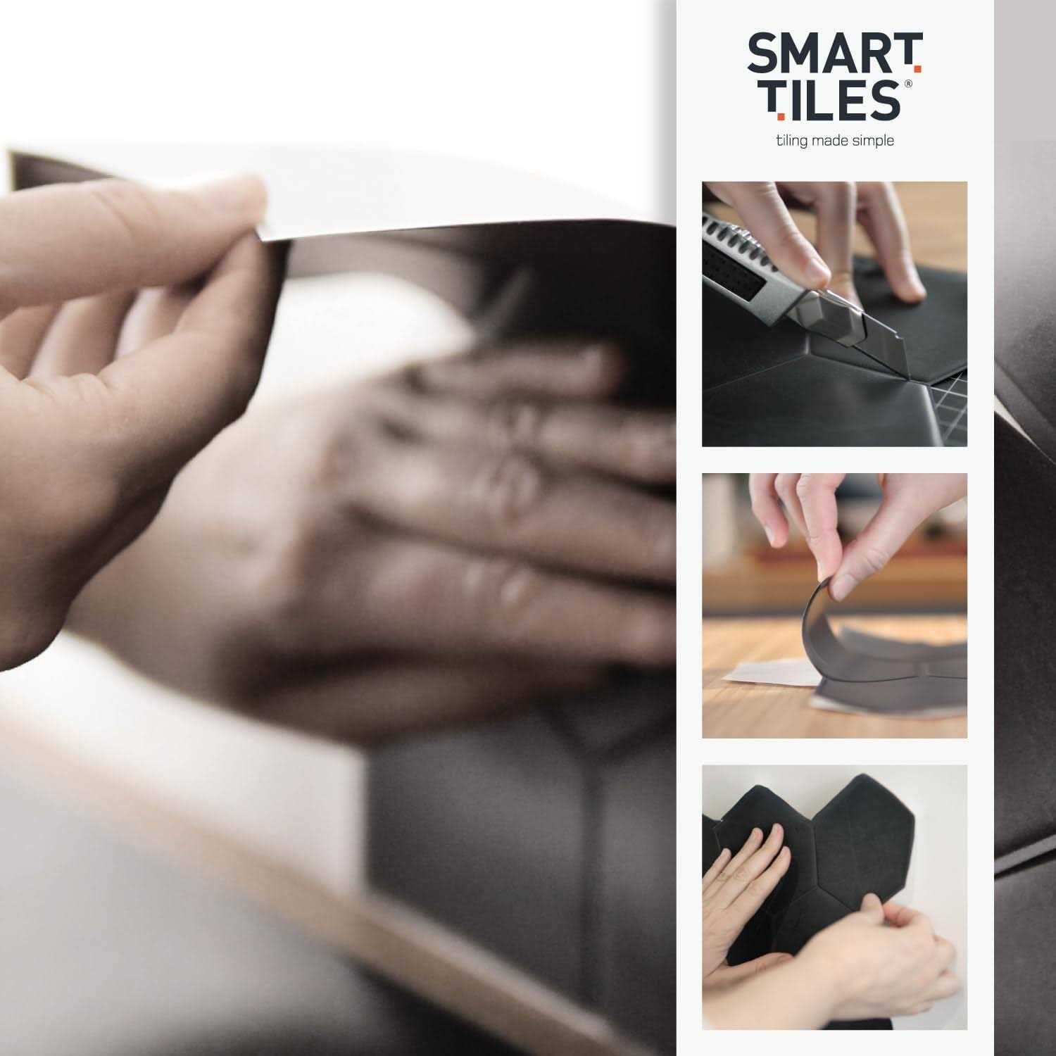 Smart Tiles Peel and Stick Backsplash 5 Sheets of 11.43 x 9 - Image 3