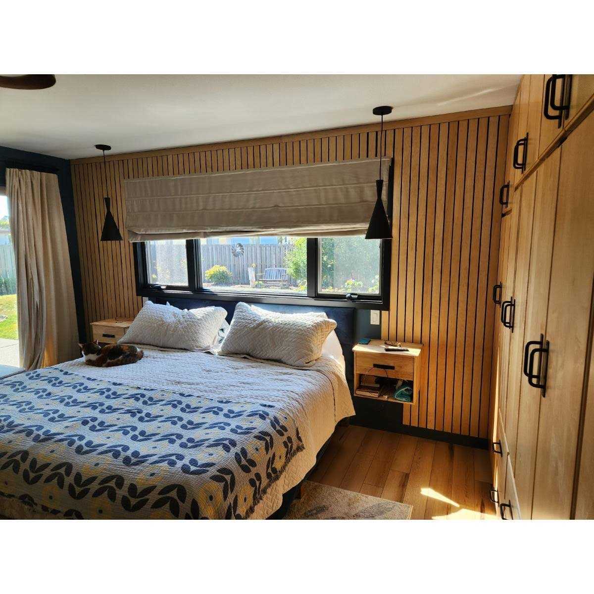 Adjustable Wood Slat Wall Panel Kit Ekena Millwork - Image 3