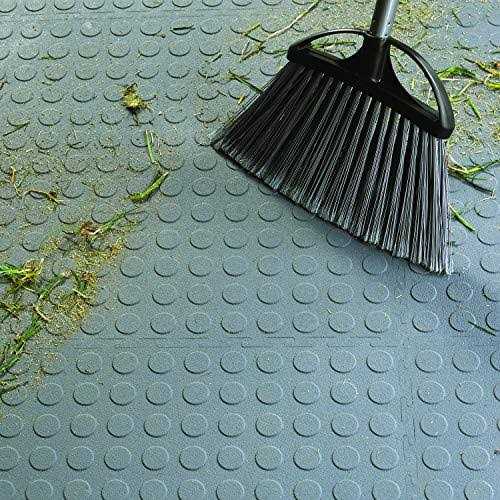 VersaTex Garage Floor 18 x 18 inch Square Plastic Coin Top Interlocking Floor Tiles for Home Gym - Image 4