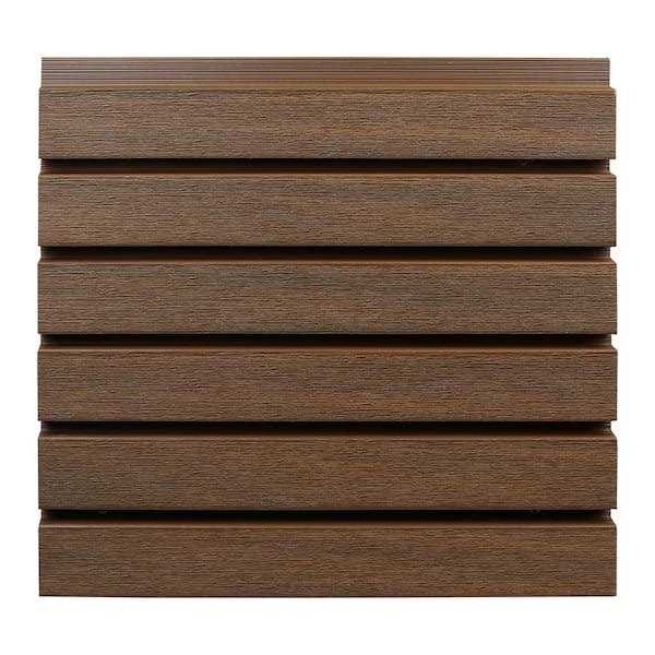 NewTechWood European Siding System 4.8 in. x 12 in. Composite Belgian Board Siding Sample Board in Brazilian Ipe - Image 5