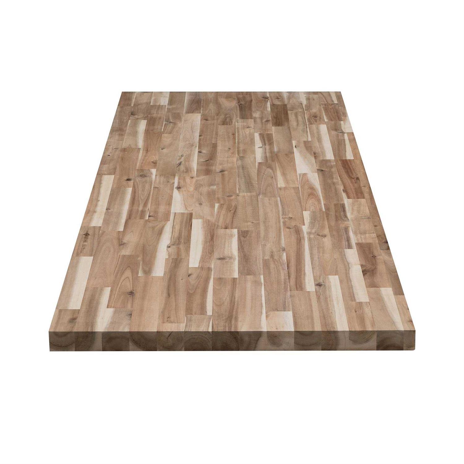 allen + roth 72-in x 39-in x 1.5-in Natural Straight Butcher Block Acacia Countertop ARF1539FJACA-72 - Image 3