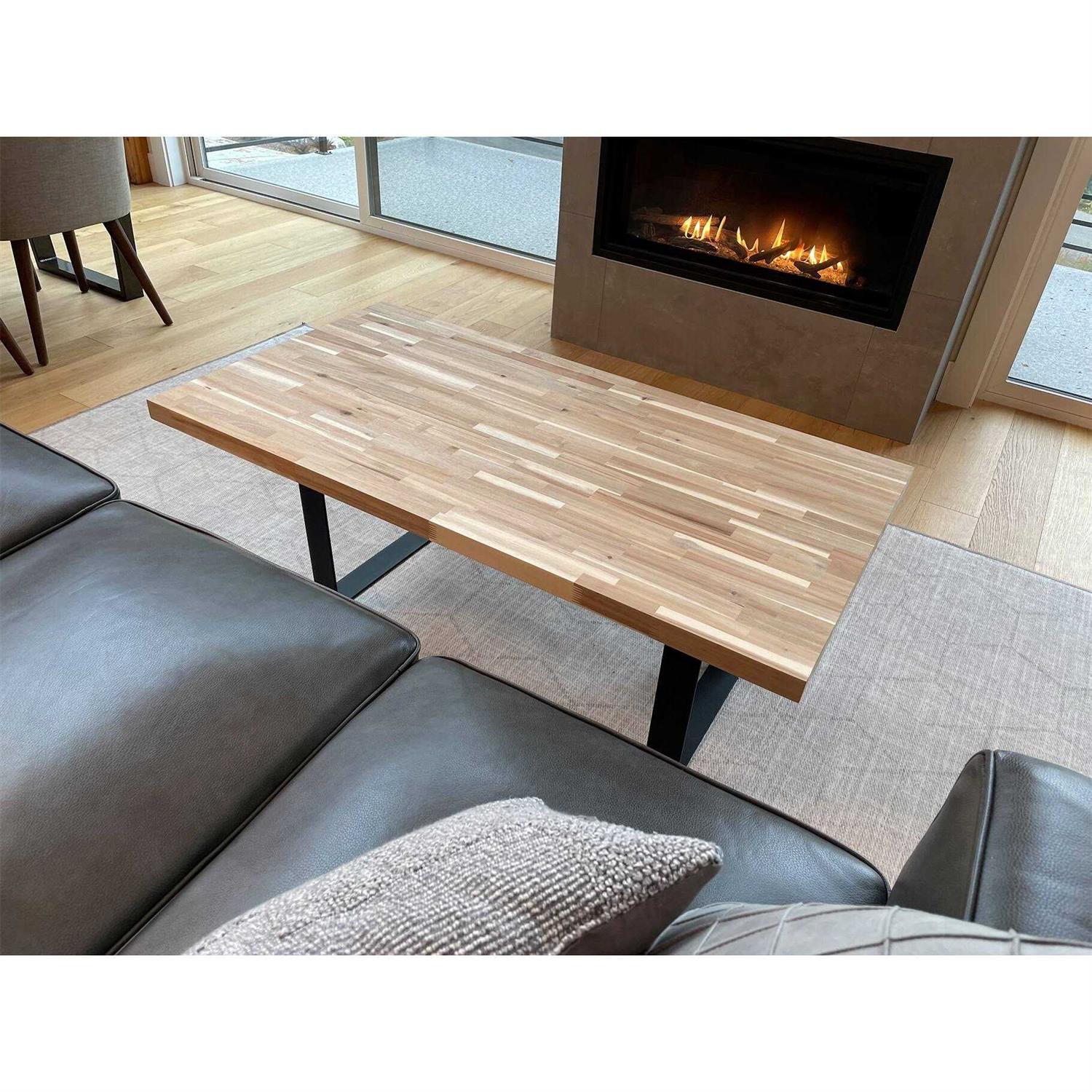 allen + roth 72-in x 39-in x 1.5-in Natural Straight Butcher Block Acacia Countertop ARF1539FJACA-72 - Image 4