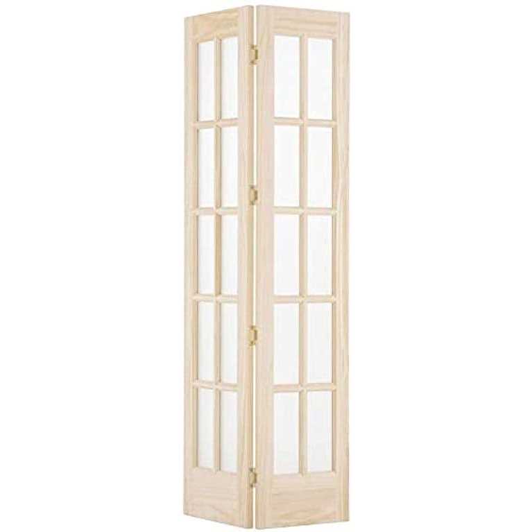 LTL Home Products 872526 Classic French Traditional Divided Glass French Bifold Intior Wood Door