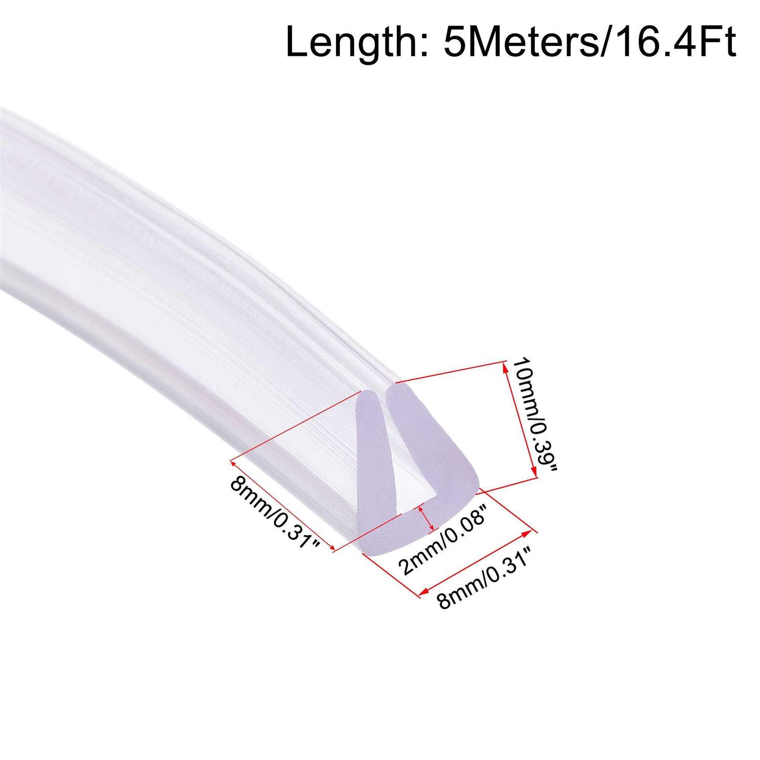 Harfington Fits Edge Length Height Trim U-Seal PVC Transparent - Image 3