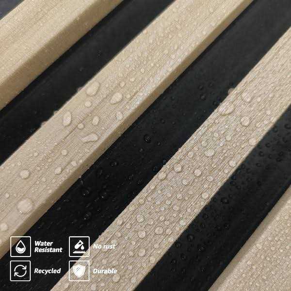 sunwings 6-Pieces 102 In. x 6.5 In. x 0.94 In. WPC 3D Wood Wall Paneling for Interior Wall Decor - Image 4