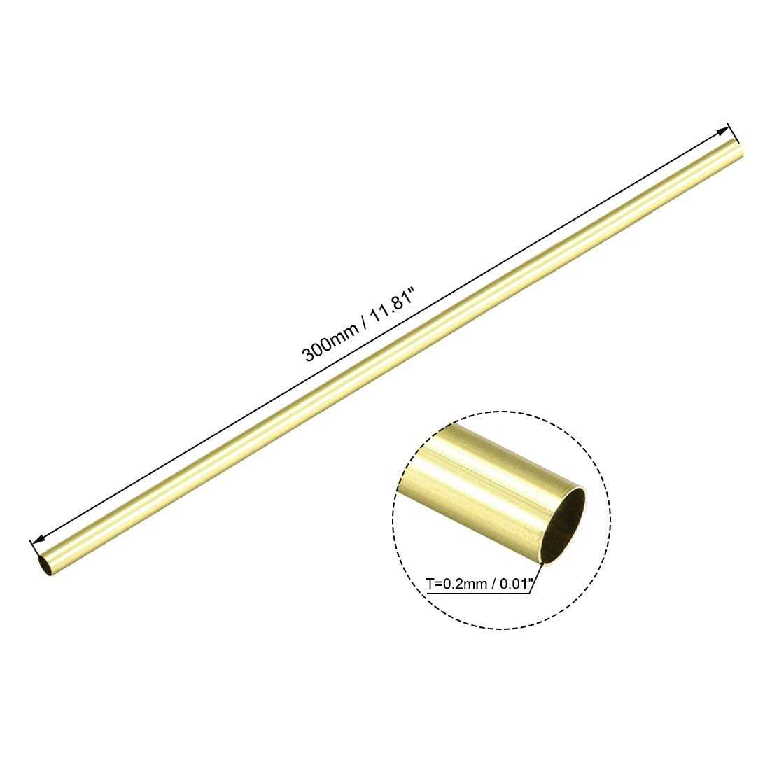 Uxcell Brass Round Tube OD Wall Thickness 300mm Length - Image 3
