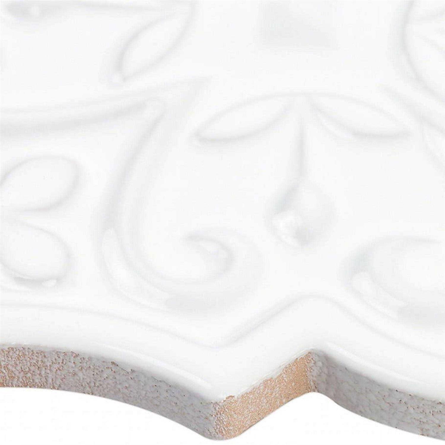 Ivy Hill Tile Byzantine Florid Arabesque Alice Blue Ceramic Wall Tile - Image 5