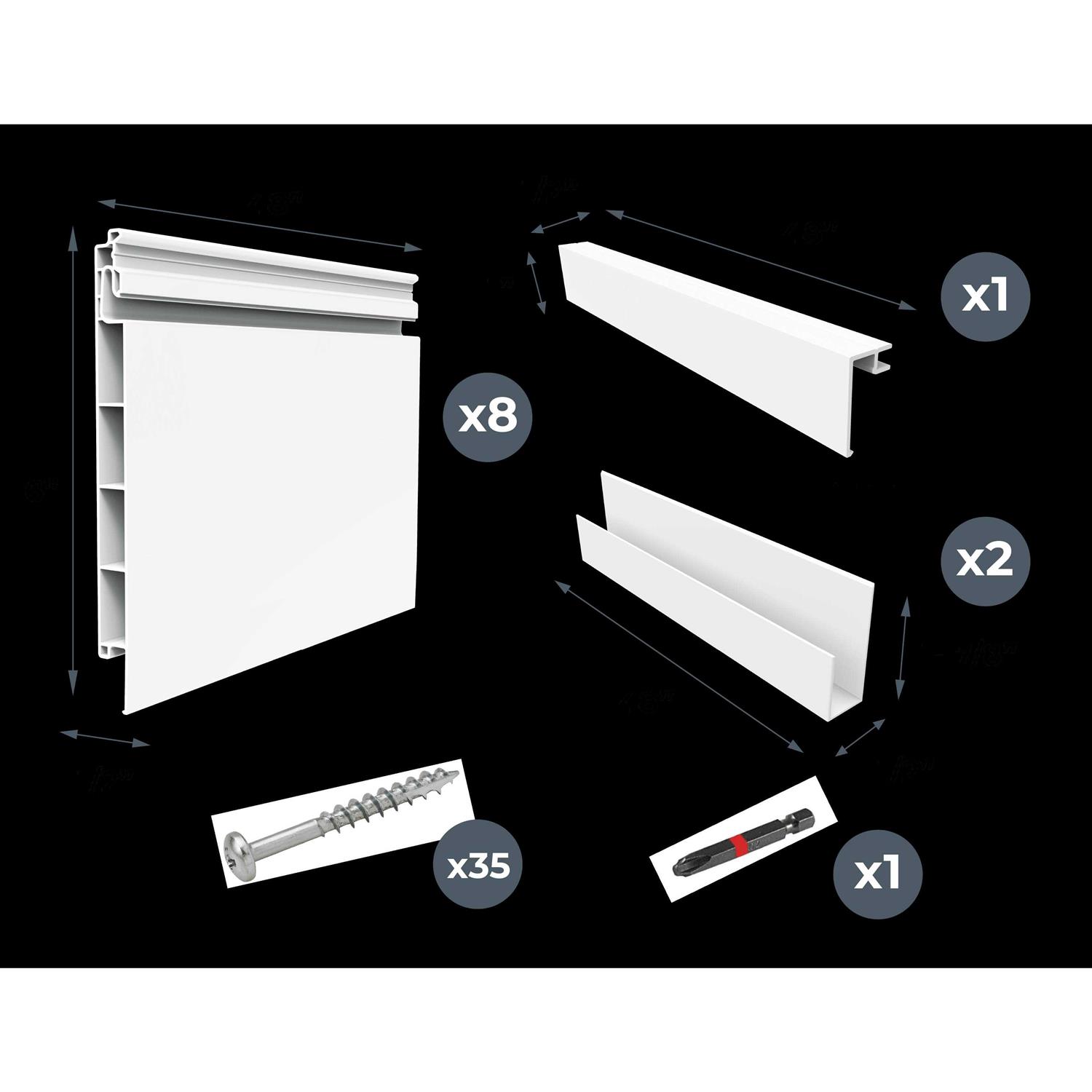 CrownWall PVC Slat Wall Panels Garage Wall and Home Organizer Storage System - Image 5